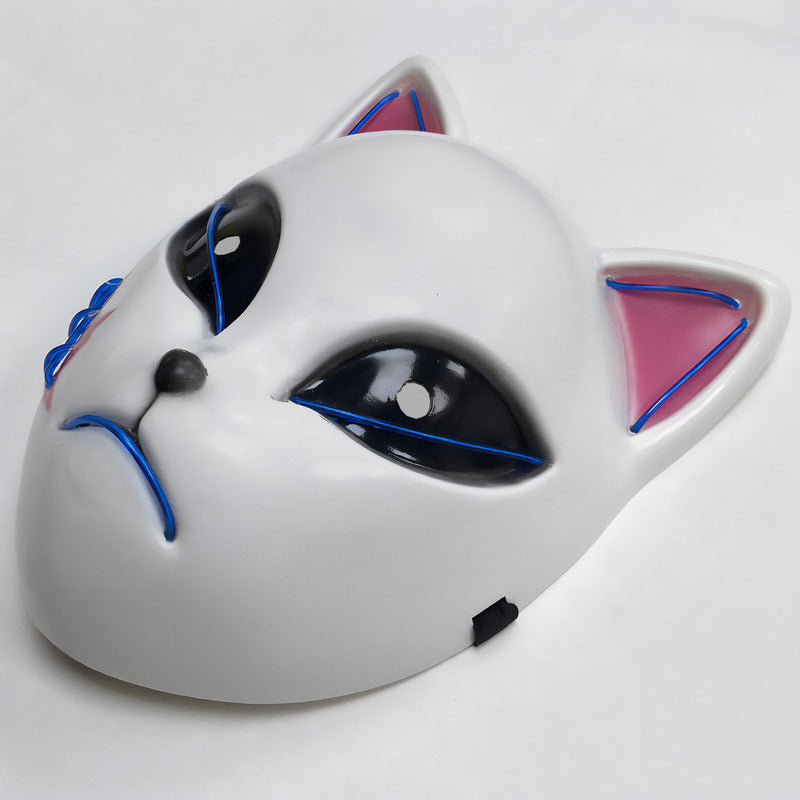 Mascara De Gato Kimetsu No Yaiba Con Luces Mascara Halloween