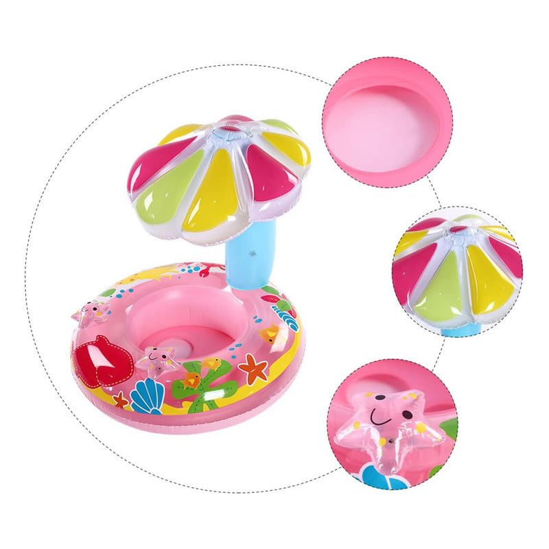Flotador Inflable Para Niños Sombrilla Piscina Bebes