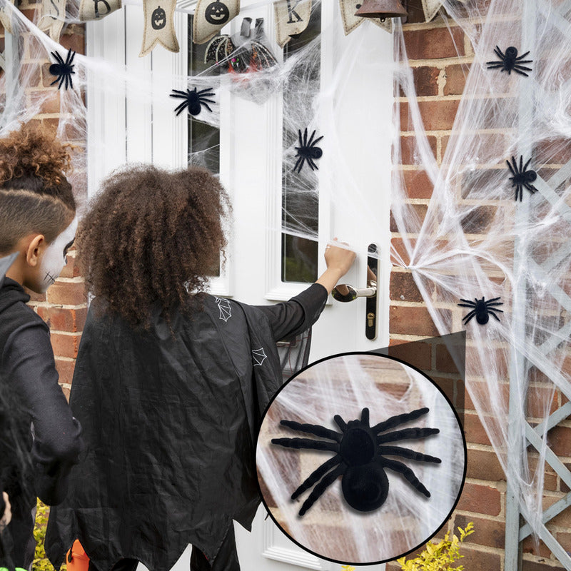 Pack X6 Araña Decoracion Halloween Araña Decorativa Fiestas
