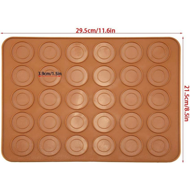 Molde Silicona Tapete Silicona Macarons Lamina Para Horno 30