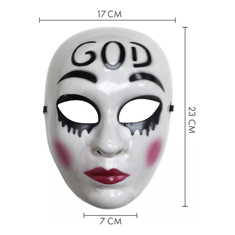 Mascara De Plastico La Purga God Mascara Adultos La Purga Arcashopping Máscara La Purga Diseño God Máscara De Halloween Disfraz
