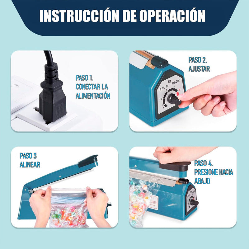 Máquina De Sellado Selladora De Bolsas Sellador Térmico Por Impulso Arcashopping Maquina Para Sellar Bolsas De Plastico Máquina Sellado Térmico Manual Máquina De Envasado De Alimentos