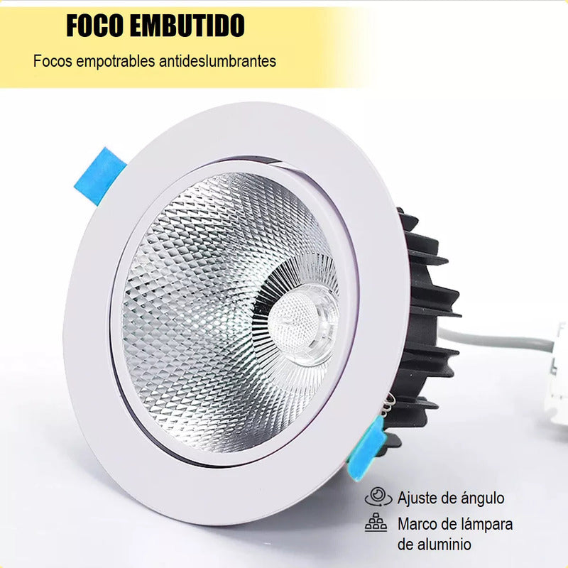 Pack X2 Lamparas Led Techo Foco 16w Lampara Dormitorio Blanco Frio Lampara De Techo Redonda Led Embutida Luz Fria Arcashopping Focos Led Embutidos Luz Fria Luces Led Foco Led 16w