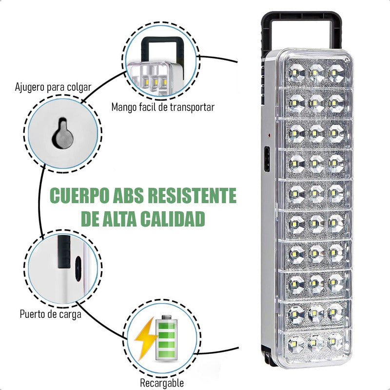 Pack 2 Luces De Emergencia Led Foco Led Emergencia 30 Led