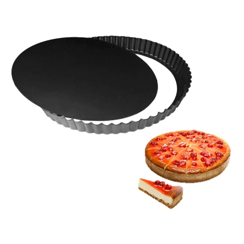 Pack X2 Molde Desmontable Tartaleta Molde Kuchen Molde 28 Cm