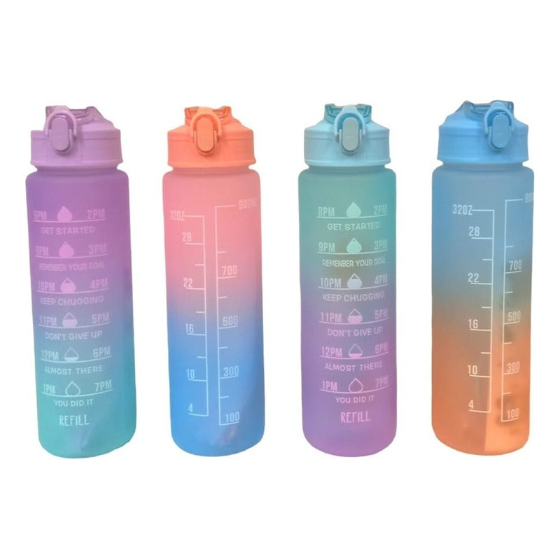 Pack X2 Botellas De Agua Deportiva 2l Y 1l Botella Portátil