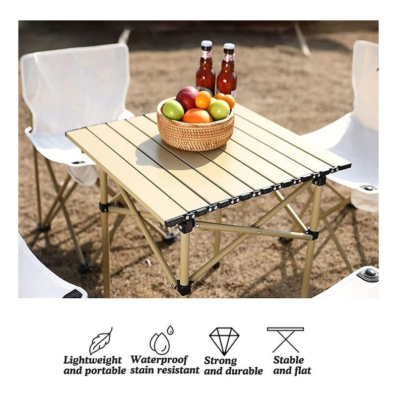 Juego Mesa Y Sillas Camping Plegable Portatil Mesa De Viaje