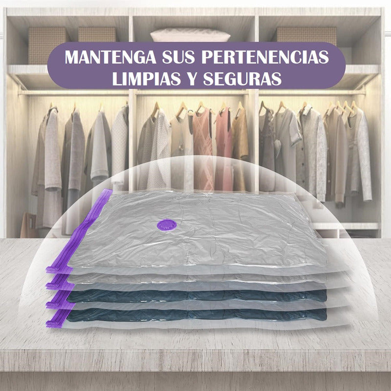 Pack X3 Bolsa Al Vacio 80x110 Bolsas Comprimida Ahorra Espac