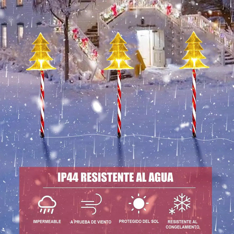 Pack X5 Luces Navideñas Solares Arbol Calida Pack Luces Navidad Exterior Solares X5 Pack X5 Estaca Navieña Arbol Calida Arcashopping Pack X5 Luces Navideñas Estacas Solares Luces Navidad Solar