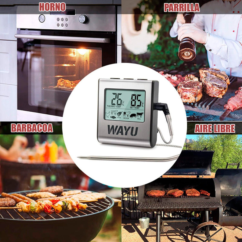Termometro Para Carne Termómetro Digital Wayu Termometro Wayu Arcashopping Termometro De Cocina Termometro Horno Wayu Termometro Para Alimentos Wayu Termometro Digital Para Horno