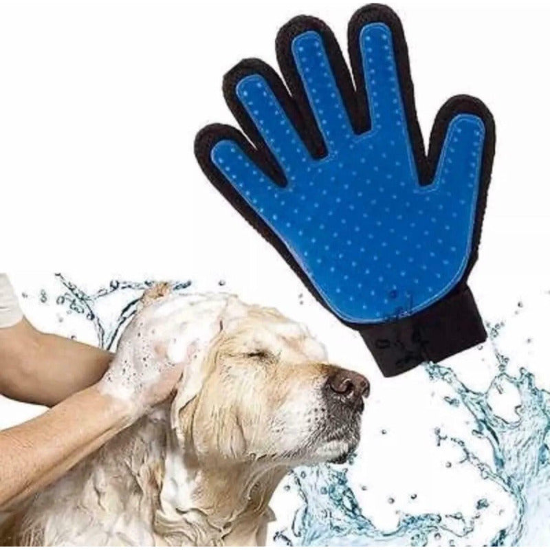 Guantes Removedores De Pelo Suelto Para Perros Y Gatos De Color Azul Verdadero