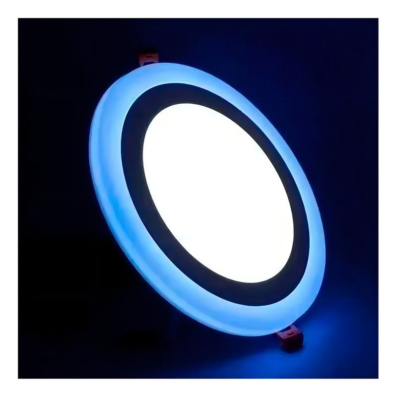 Plafon Led Techo Redond Focos Led Interior 12+4w Blanco Azul