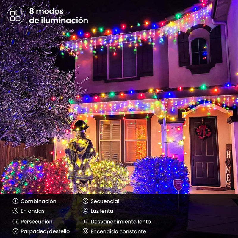 Luces Navidad Guirnalda 100 Led Luces Navideñas Exterior Led Multicolor Arcashopping Luces Led Multicolor Luces Navideñas Exterior Multicolor Luces Led Navidad Guirnalda Multicolor