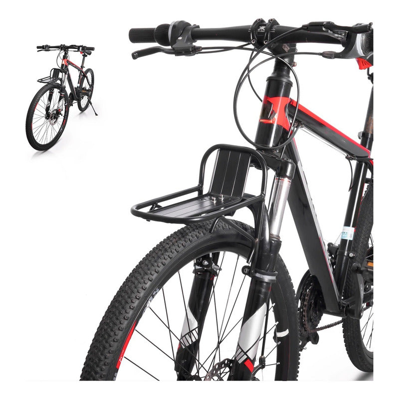 Pack X2 Parrilla Delantera Bici Parrilla Aluminio Soporte