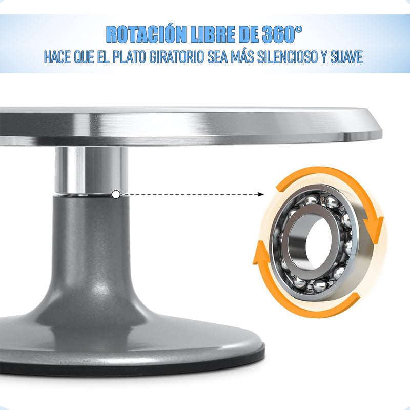 Base Giratoria Reposteria De Metal Profesional Base Torta Arcashopping Porta Torta Bases Para Tortas Plato Giratorio Para Tortas Soporte Profesional Torta Bandeja Giratoria De Tortas