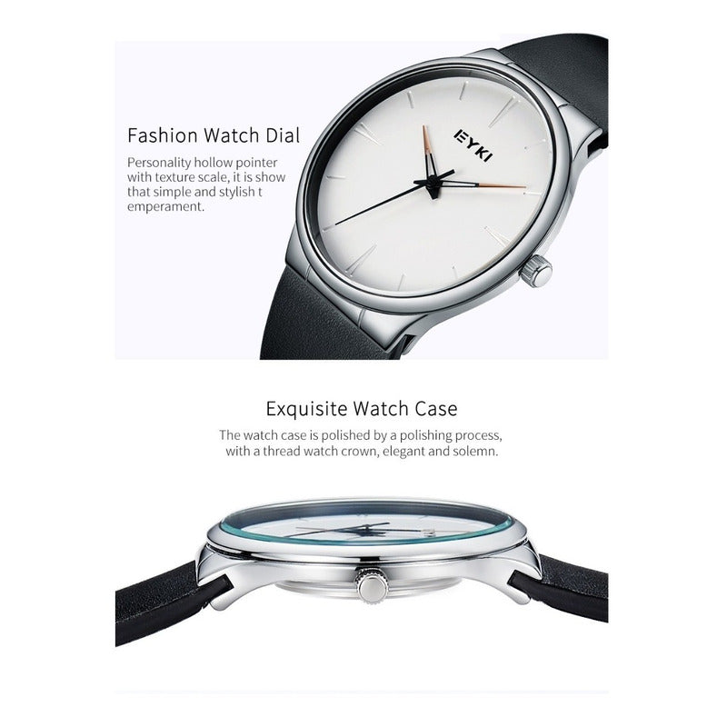 Reloj Para Damas Análogo Reloj De Pulsera De Cuero Eyki