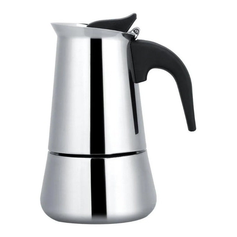 Cafetera Italiana Inoxidable Cafetera Espresso 2 Tazas Coffe Color Gris