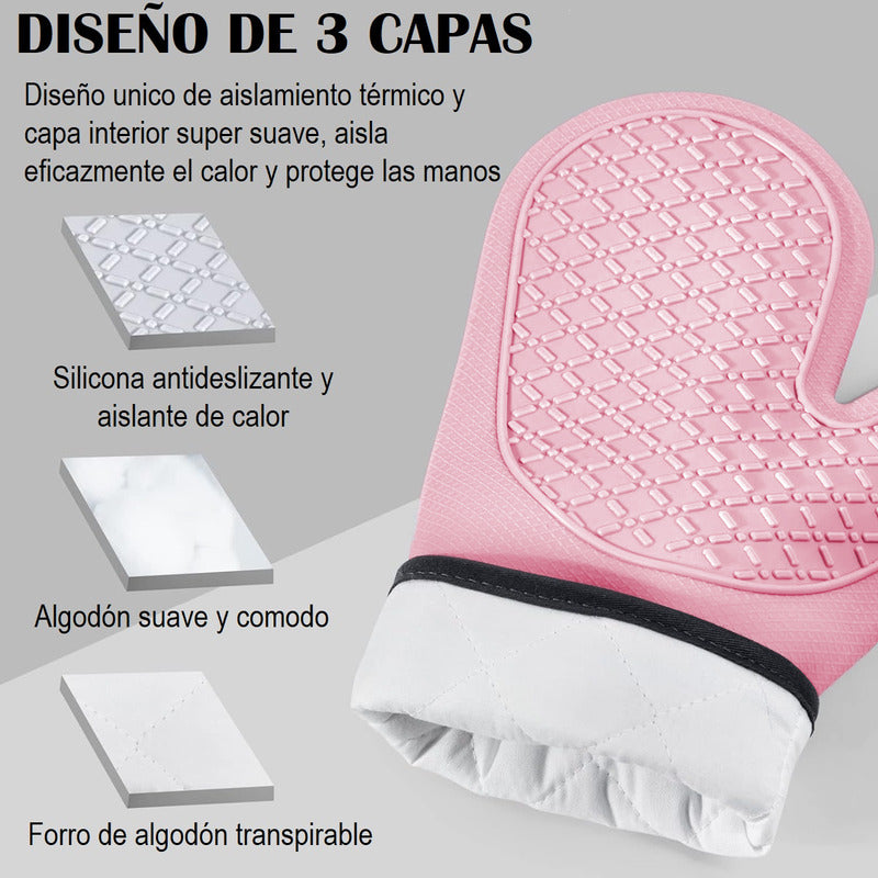 Guantes Para Horno Toma Ollas Guantes De Silicona De Cocina