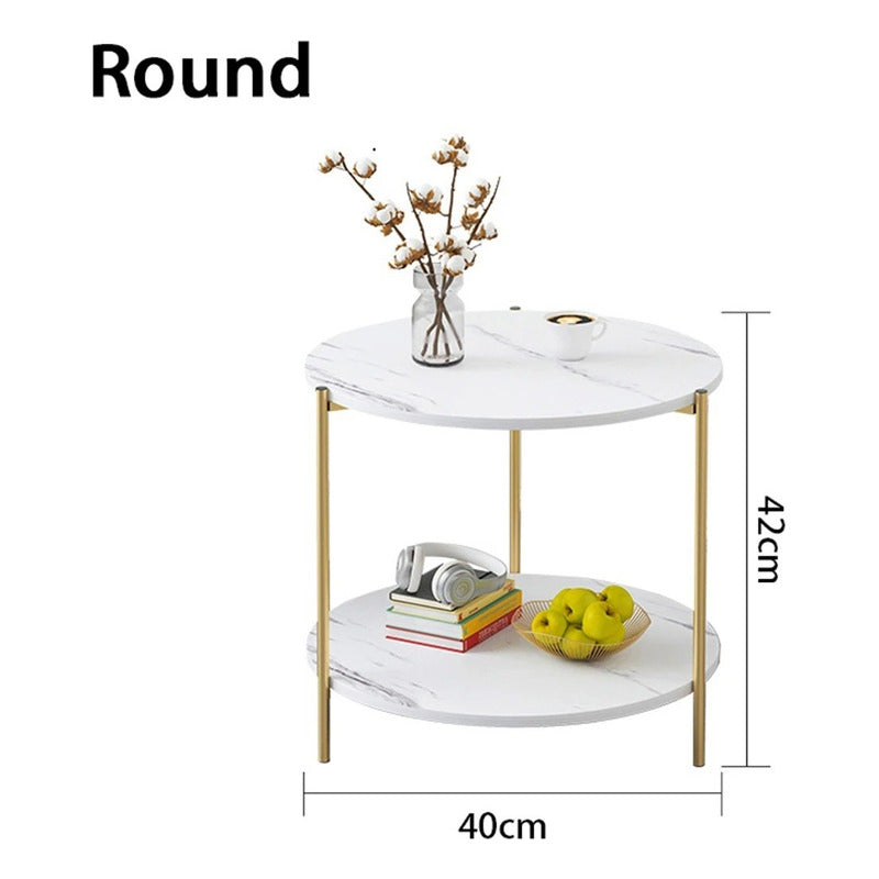 Mesa Centro Mesa Auxiliar Decorativa Mesa Madera 2 Niveles