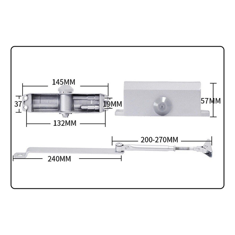 Brazo Hidráulico Para Puertas 25-35kg Cierra Puerta Automati