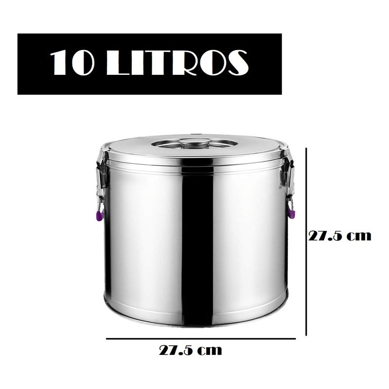 Termo Agua Caliente Grande Dispensador De 10 Litros Acero In