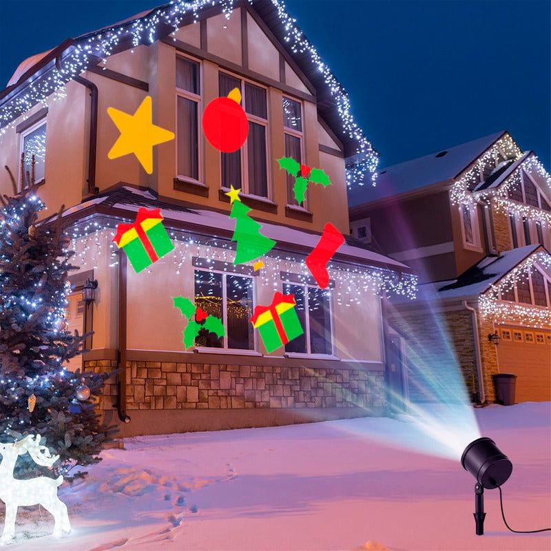 Adorno Navidad Exterior Luces Navideña Proyector De Navidad