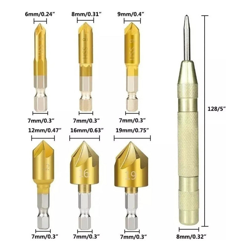 Set 23 Piezas Brocas De Taladro Para Carpintería Herramienta