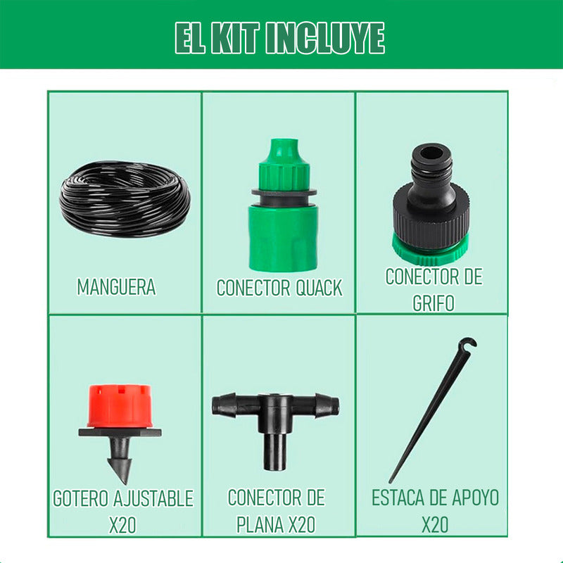 Sistema De Riego Kit Riego Automatico Riego Para Jardin Casa