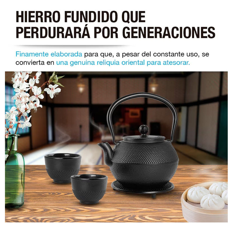 Tetera Hierro Fundido Tetera Japonesa Tetera Infusor 1.2 Lt
