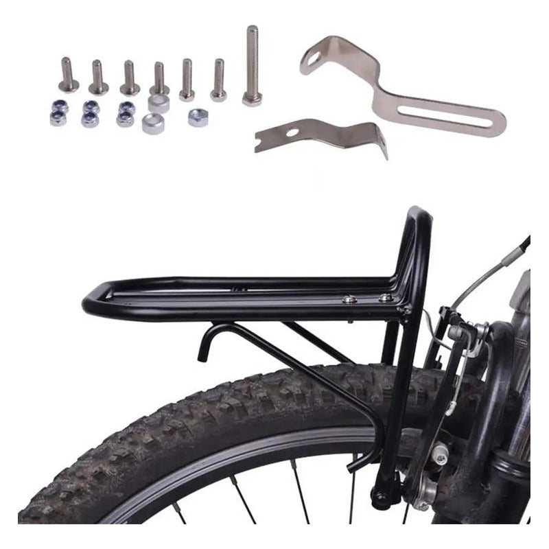 Parrilla Delantera Bici Parrilla Aluminio Soporte Delantero