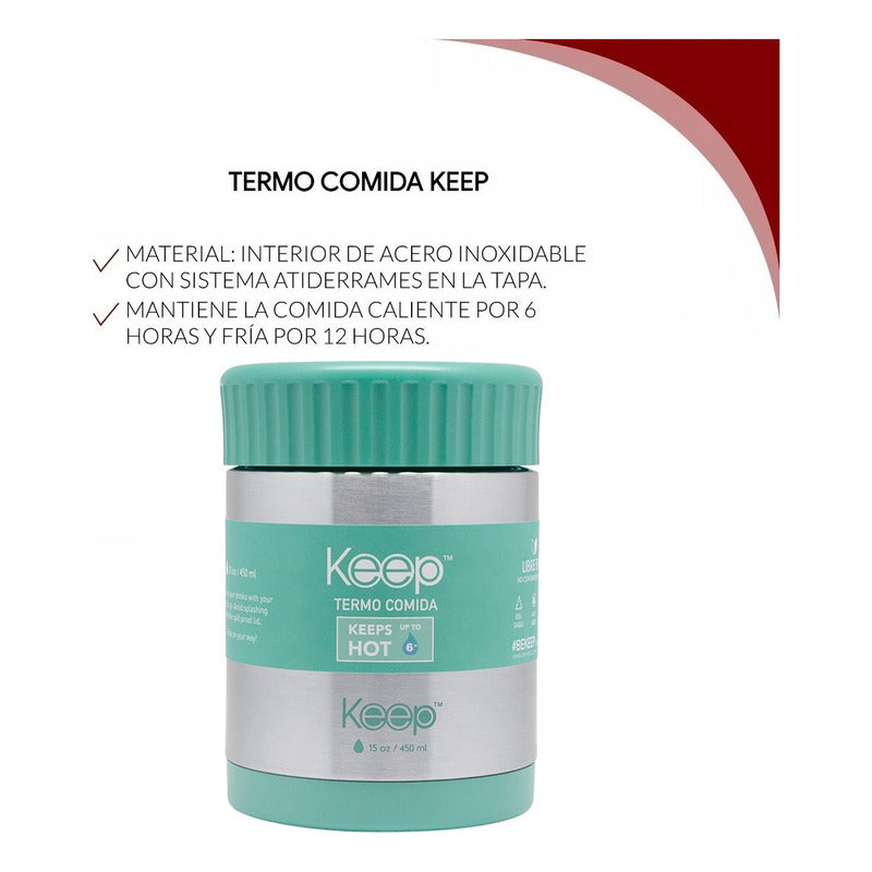 Termo Comida 450ml Termo Acero Inoxidable Keep Lonchera Keep