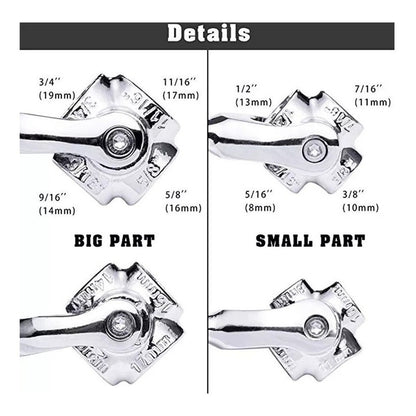 Llave Universal Multifuncion 48 En 1 Llave Zocalo Giratoria