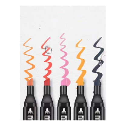 Set Plumones Doble Punta 24 Piezas Plumones Color Brillantes