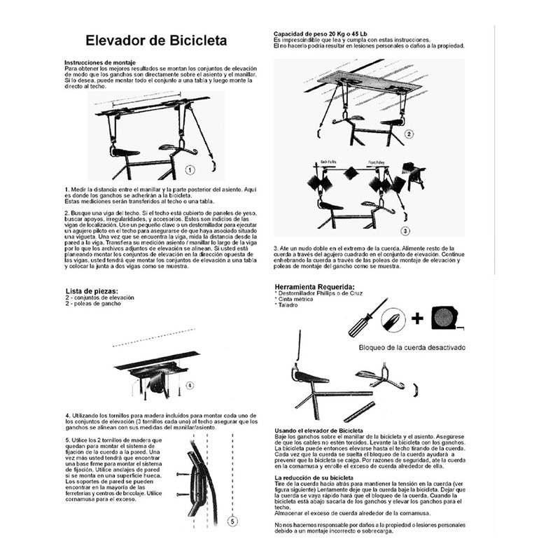 Gancho Para Colgar Bicicleta Techo Soporte Bicicletas Bike