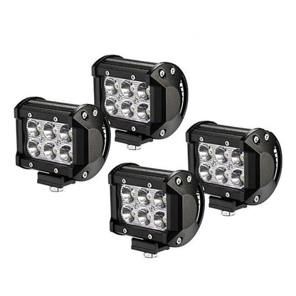 Pack X4 Neblinero Focos Led Para Auto Exterior Neblinero 18w