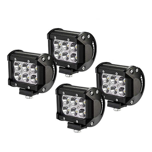 Pack X4 Neblinero Focos Led Para Auto Exterior Neblinero 18w
