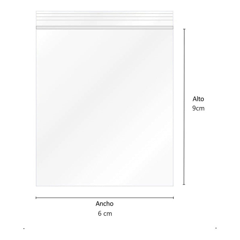 Pack 200 Bolsas Herméticas Transparente 6x9cm Bolsas Plastic
