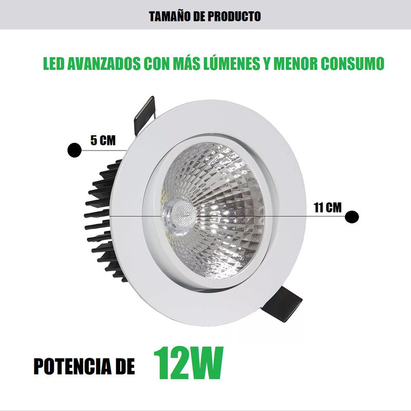 Pack X3 Focos Led Interior Embutido Foco Embutido Led 12w