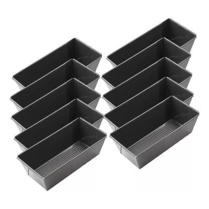Pack X10 Molde Reposteria Rectangulares Pan Queque 25cm