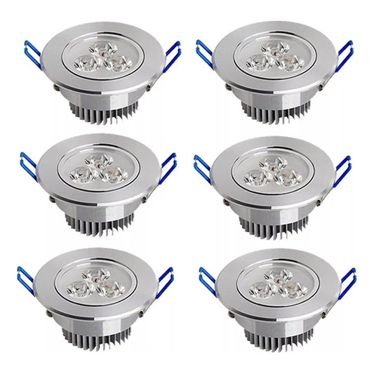 Pack X6 Lampara Led Embutido Pack X6 Ampolletas Luminaria 3w Pack X6 Foco Led Embutido Luminaria Led 3w Focos Embutidos