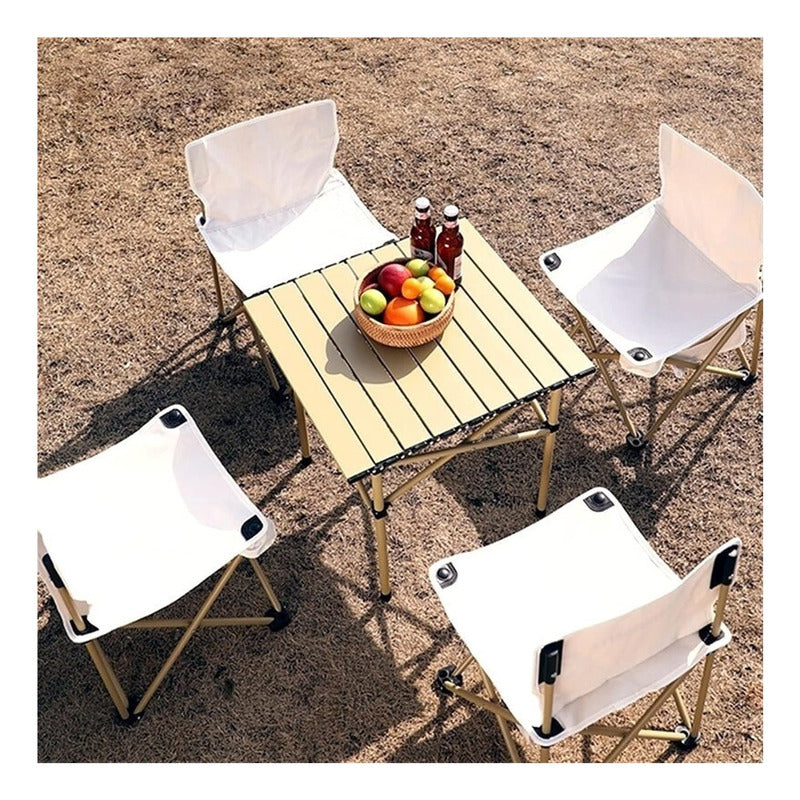 Juego Mesa Y Sillas Camping Plegable Portatil Mesa De Viaje