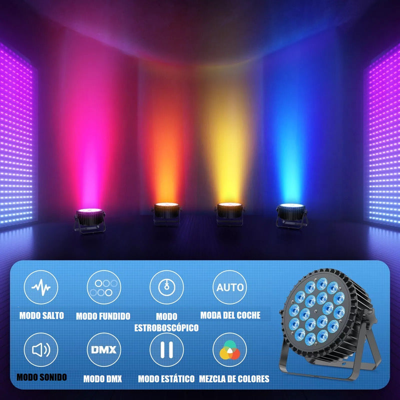 Luces Led Discoteca 18 Led Luces De Fiesta Led Rgb Dmx Bola