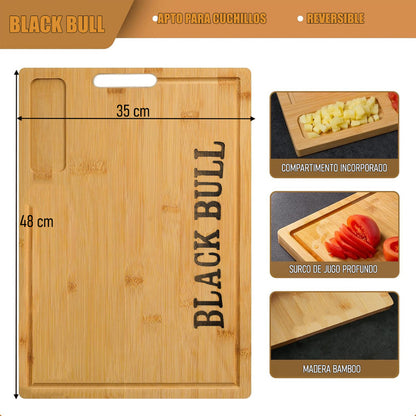 Tabla De Cocina Tabla De Picoteo Madera Bamboo Tabla 48 Cm Arcashopping Tablas Madera De Picoteos Black Bull Tabla De Madera De Bamboo Bandejas De Picoteo Tabla De Picar Para Asado