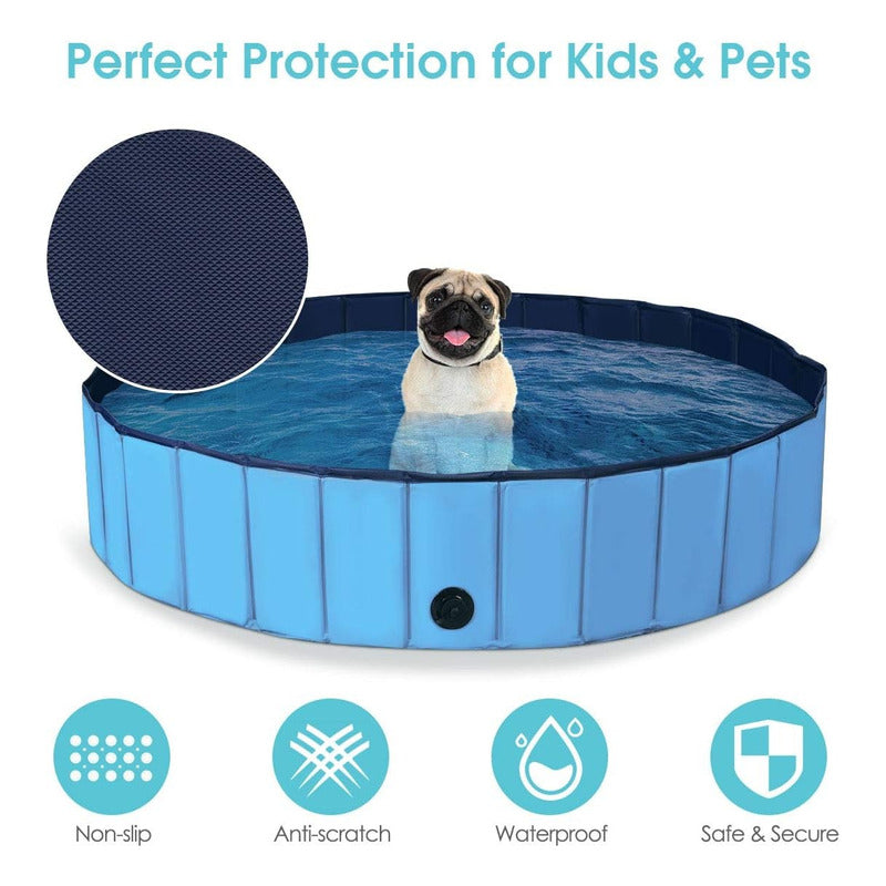 Piscina Para Perros Piscina Plegable Mascotas Perro 120x30cm