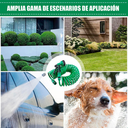 Pack X2 Manguera Espiral Riego Retratil 15 Mtrs Manguera Exp