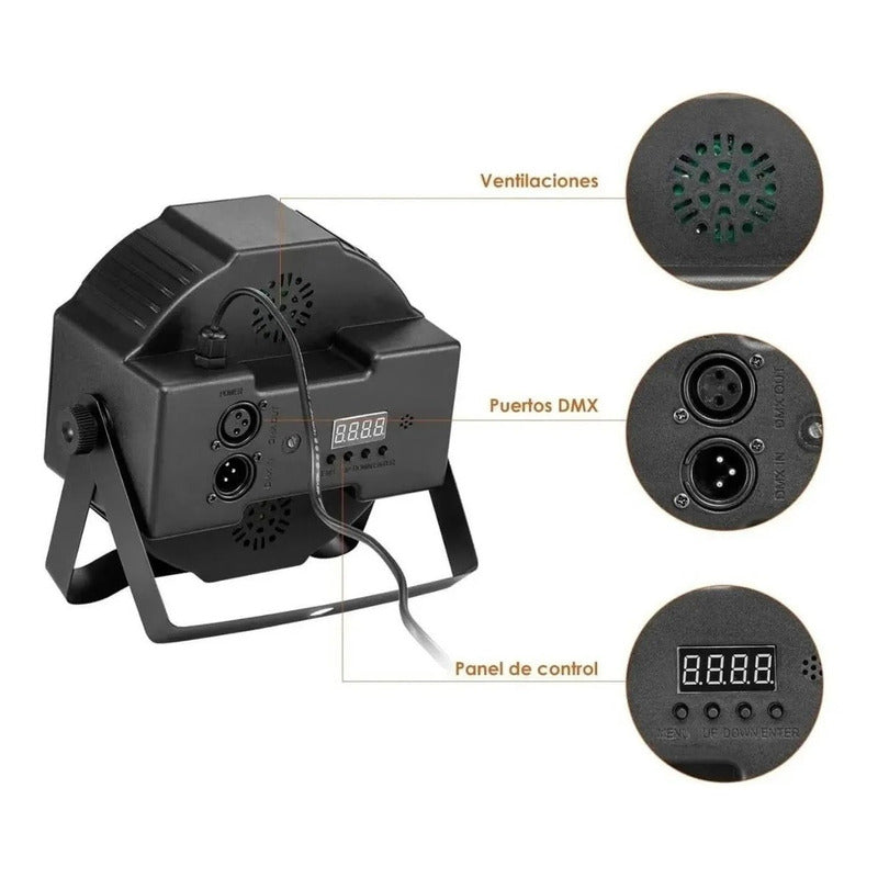 Luces Discoteca Luces De Fiesta Par Led Rgb Dmx Bola Rbg 18l