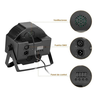 Luces Discoteca Luces De Fiesta Par Led Rgb Dmx Bola Rbg 18l