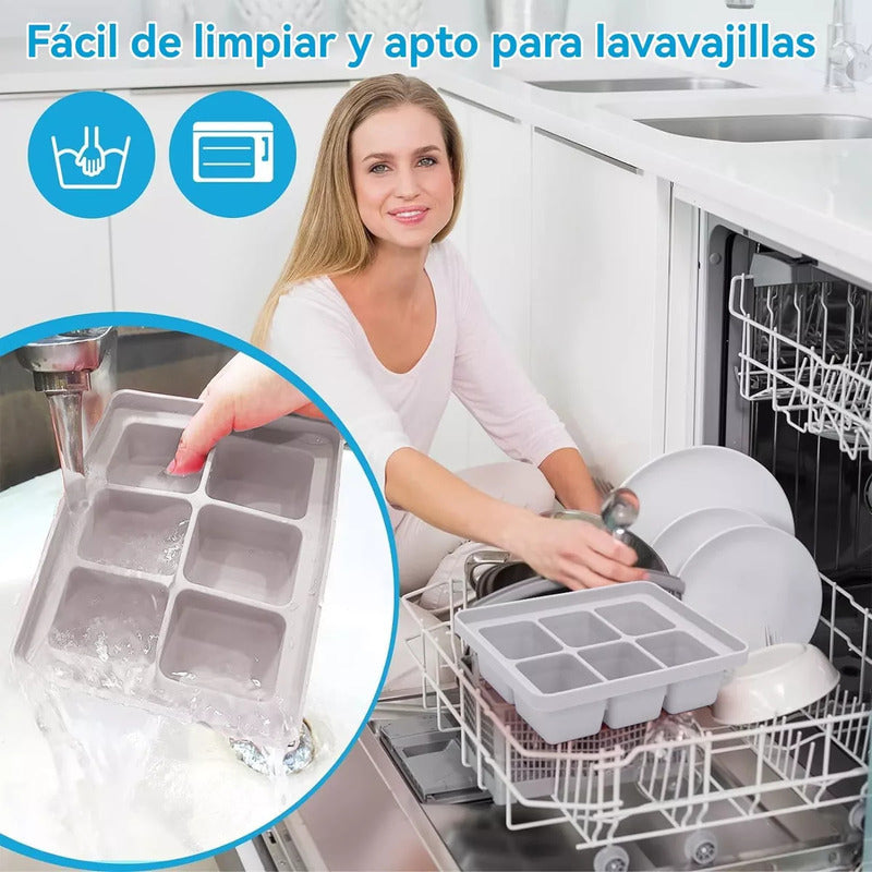 Cubeta De Hielo Silicona 6 Hielos Grandes Negro Hielera Con Tapa Silicona Cubeta 6 Ranuras Hielo Antiadherente Negro Arcashopping Molde Hielo Cubetas De Hielo Con Tapa Bandeja Para Hielo