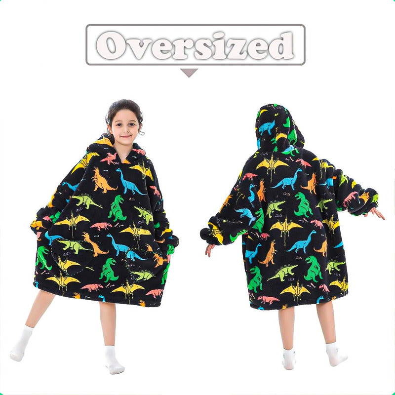 Pack 2 Poleron Peludo De Niña Poleron Con Capucha Niño Polerones Poleron Gigante Poleron Sherpa Frio Invierno Pijama Polar Manta Sherpa Poleron Niños