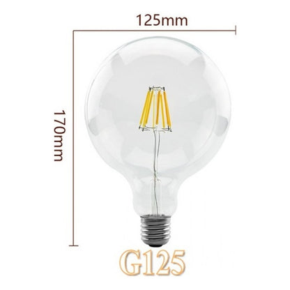 Ampolleta G125 Led Bombilla Incandescente Retro 8w 2700k Casa Dade Ampolleta Edison G125 8w